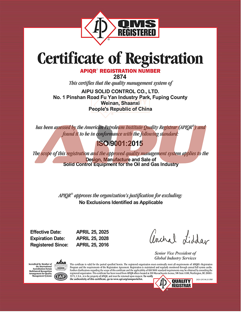ISO 9001:2015 (APIQR)